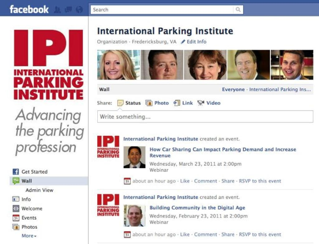 Screenshot einer Facebook-Seite mit Profilbildern von sechs Personen oben und Textinhalt links.