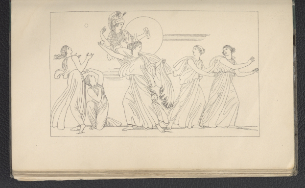 Ein Buchumschlag mit einer lebendigen Illustration einer Gruppe tanzender Frauen in energischen, synchronen Posen.