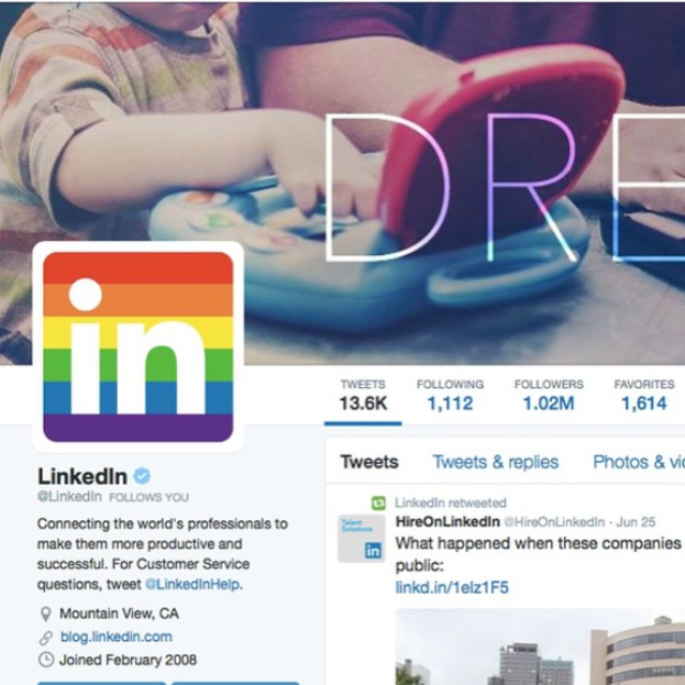 LinkedIn-Profilseite mit Logo, Profilbildern und Text.