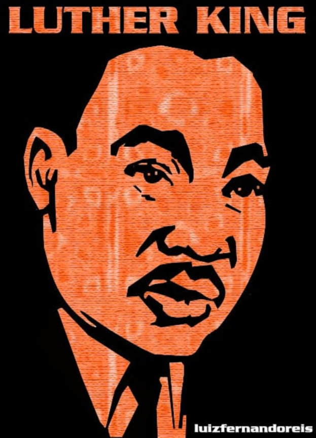 Ein Plakat mit einer Person und darauf geschriebenem Text.