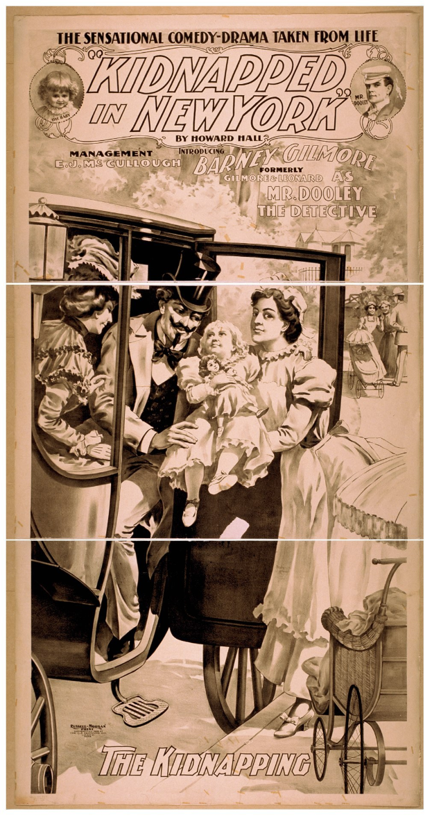 Plakat für den Film "Entführt in New York", das eine Gruppe besorgter Menschen in einem Fahrzeug zeigt, mit dem Titel über der Plakat und einem ernsten, ged├Ąmpften Farbschema.