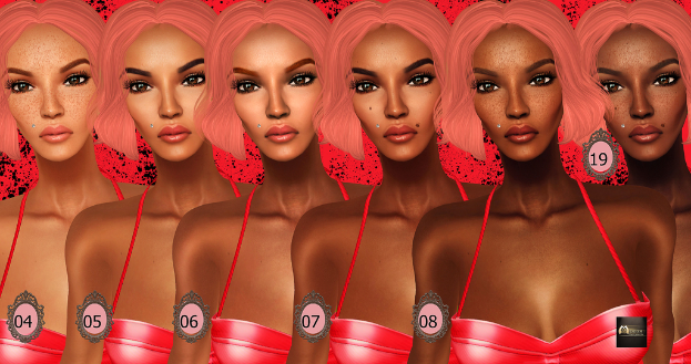 Eine animierte Abbildung mehrerer Frauen, die nebeneinander stehen und einander ähneln, mit flackernden Gesichtern, nummeriert von 04 bis 08 und einer weiteren Zahl 19.